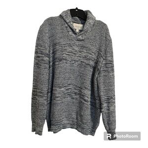 Sun+Stone Chunky Shawl Collar Cardigan Light Gray Men's size XXL